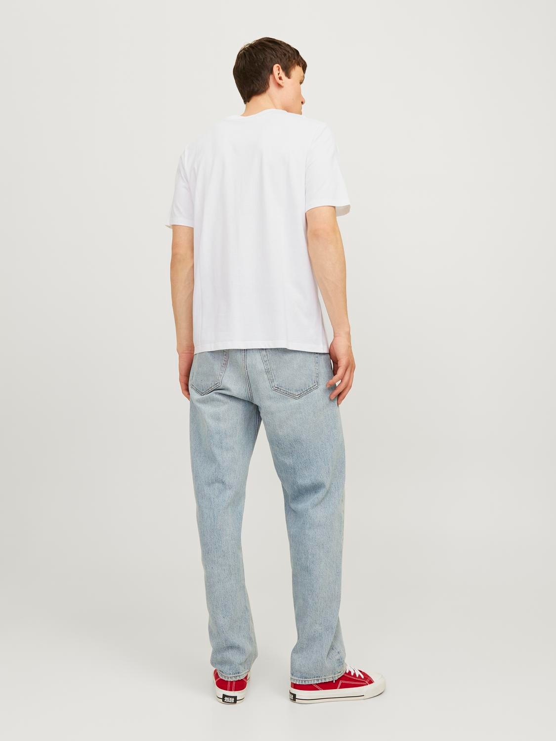 Jack & Jones Logó Környak Trikó -White - 12256774