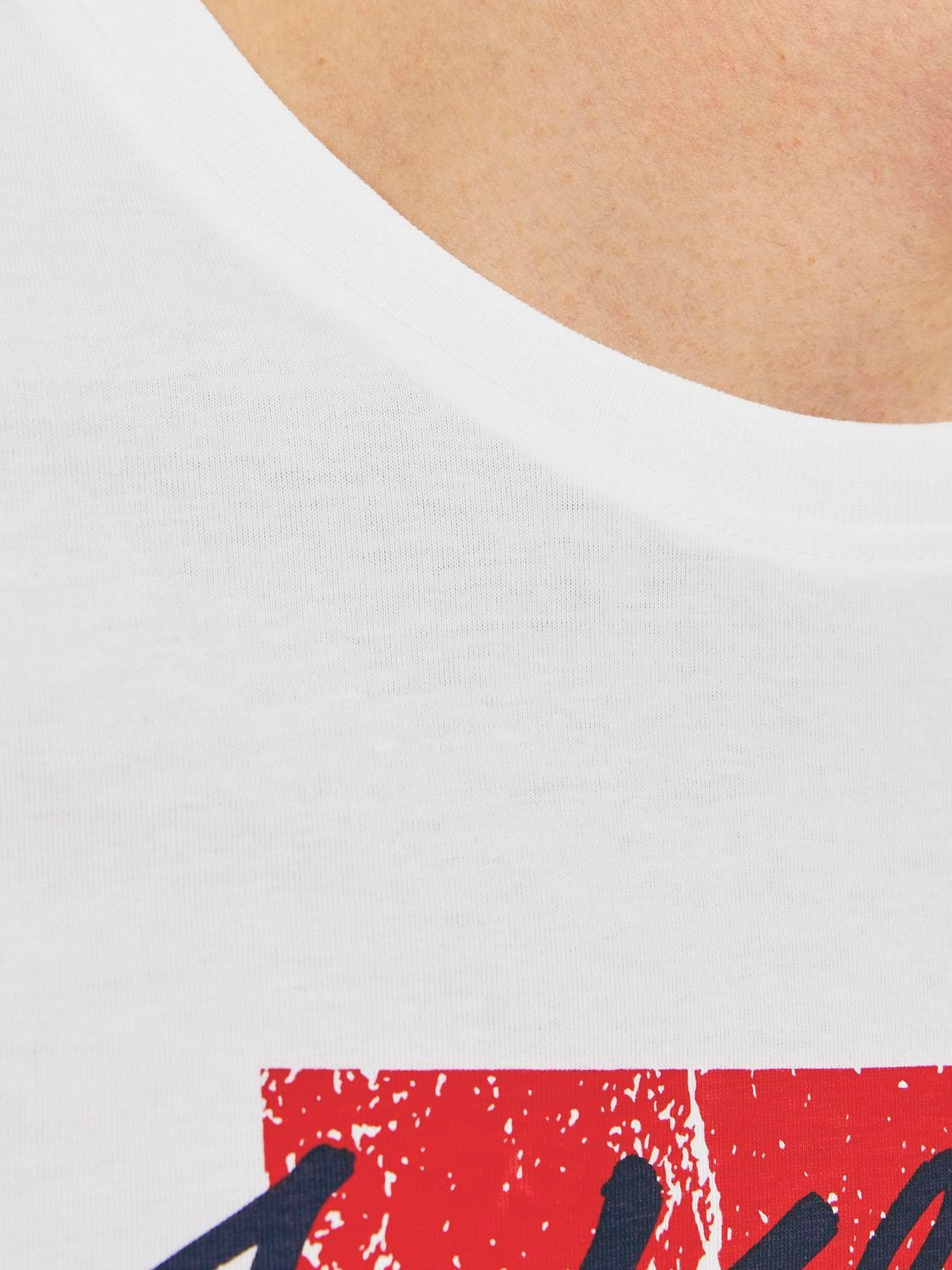 Jack & Jones Camiseta Logotipo Cuello redondo -White - 12256774