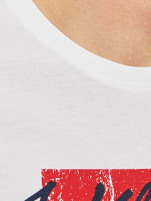 Jack & Jones Logo Pyöreä pääntie T-paita -White - 12256774
