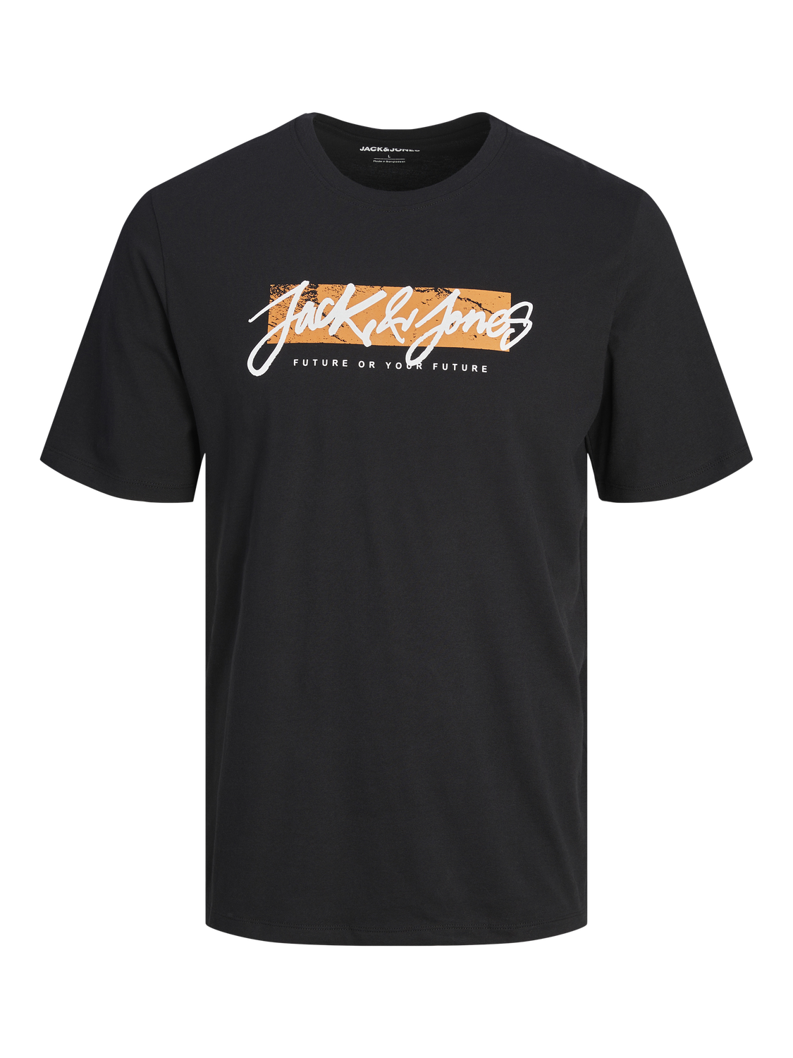Jack & Jones Logo Ümmargune kaelus T-särk -Black - 12256774