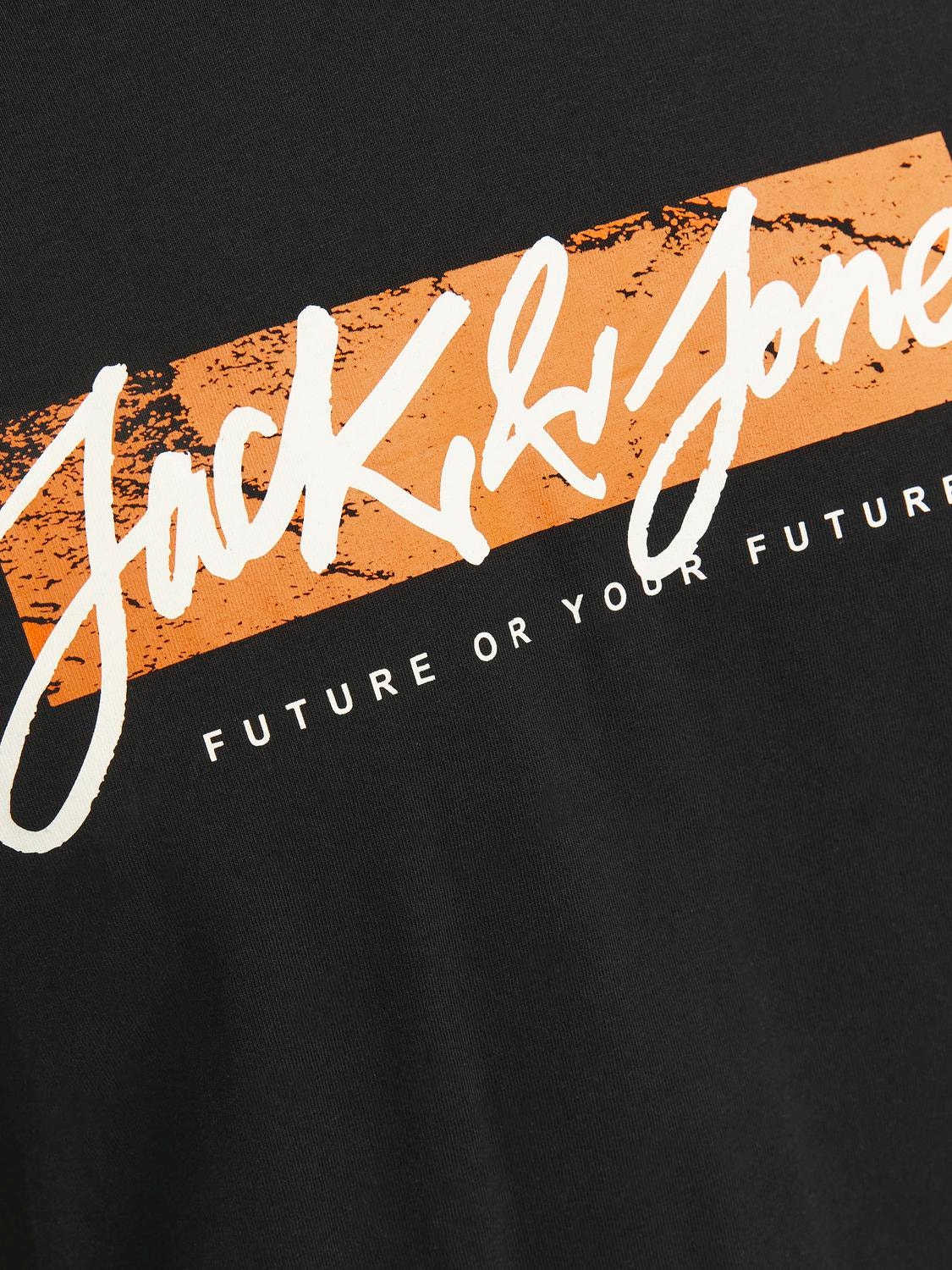 Jack & Jones Logo Crew neck T-shirt -Black - 12256774