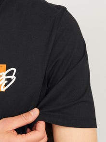 Jack & Jones Z logo Okrągły dekolt T-shirt -Black - 12256774
