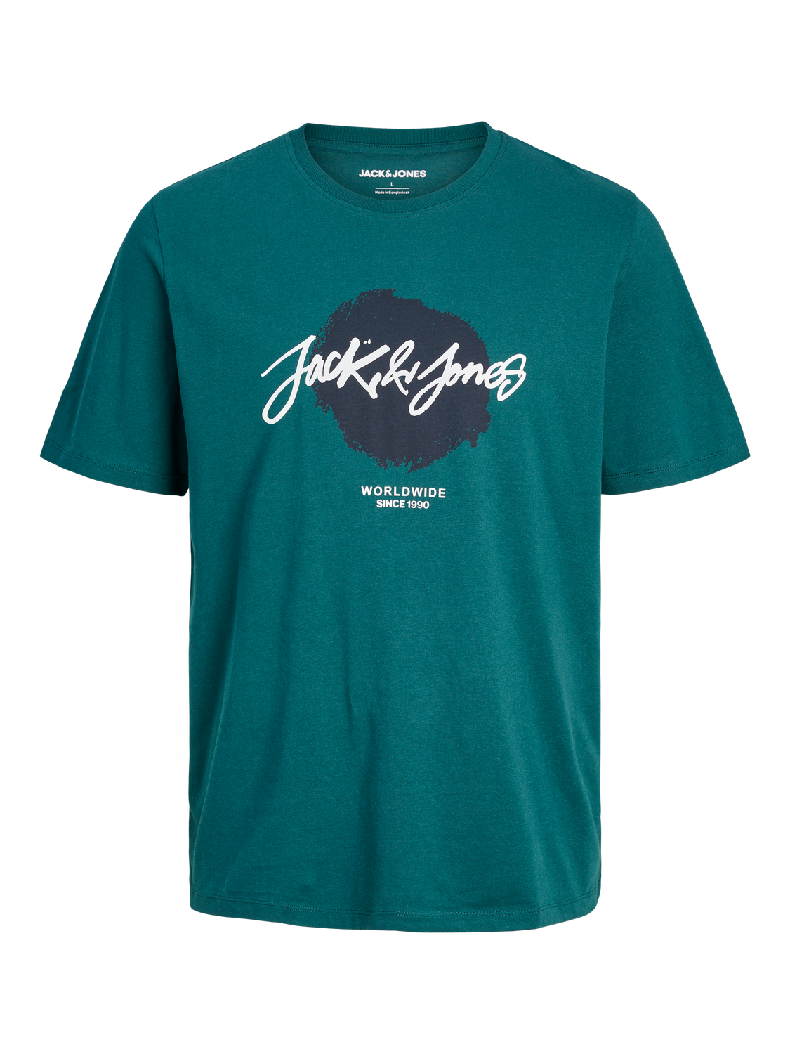 Jack & Jones Logo Pyöreä pääntie T-paita -Deep Teal - 12256774