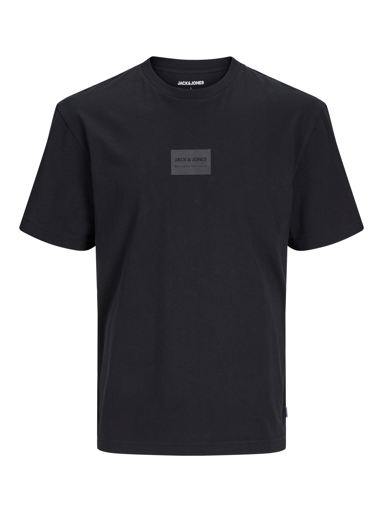 Jack & Jones Printed Crew neck T-shirt -Black - 12256801