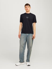 Jack & Jones Printed Crew neck T-shirt -Black - 12256801