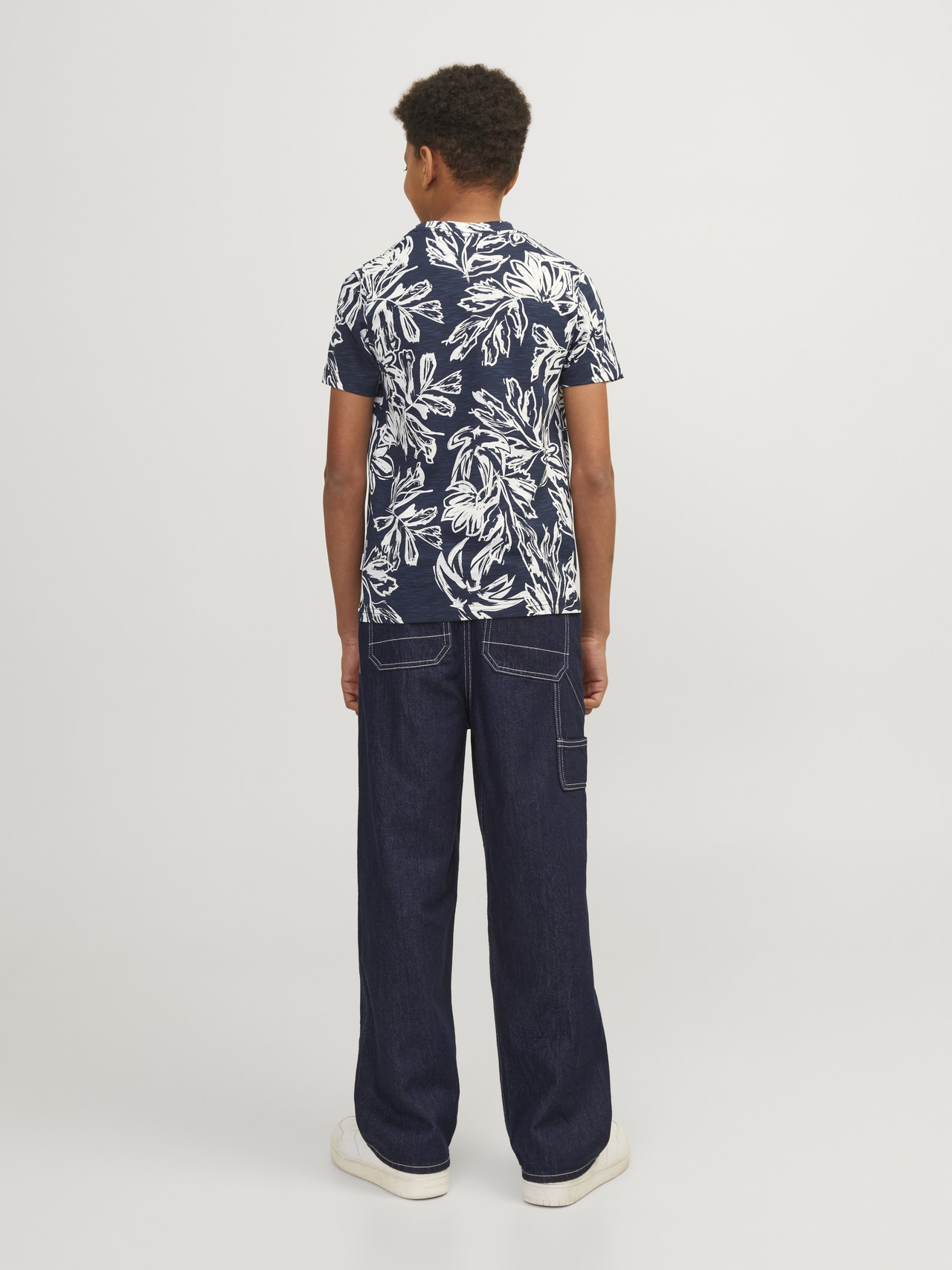 Jack & Jones Minipituinen All Over Print T-paita -Sky Captain - 12256827