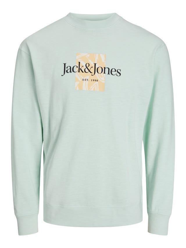 Jack & Jones Printet Sweatshirt med rund hals Mini - 12256830