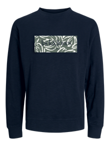 Jack & Jones Gedruckt Sweatshirt mit Rundhals Mini -Sky Captain - 12256830