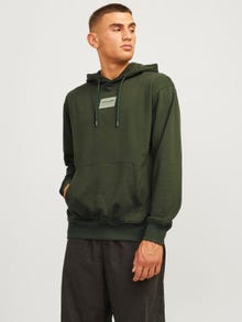 Jack & Jones Painettu Huppari -Kombu Green - 12256841