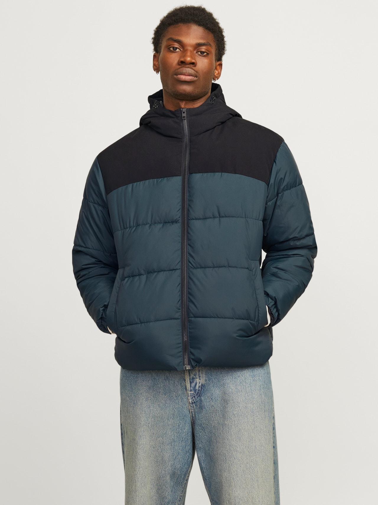 Herren Jacke Rot Winterjacke Puffer Hood Jack And Jones