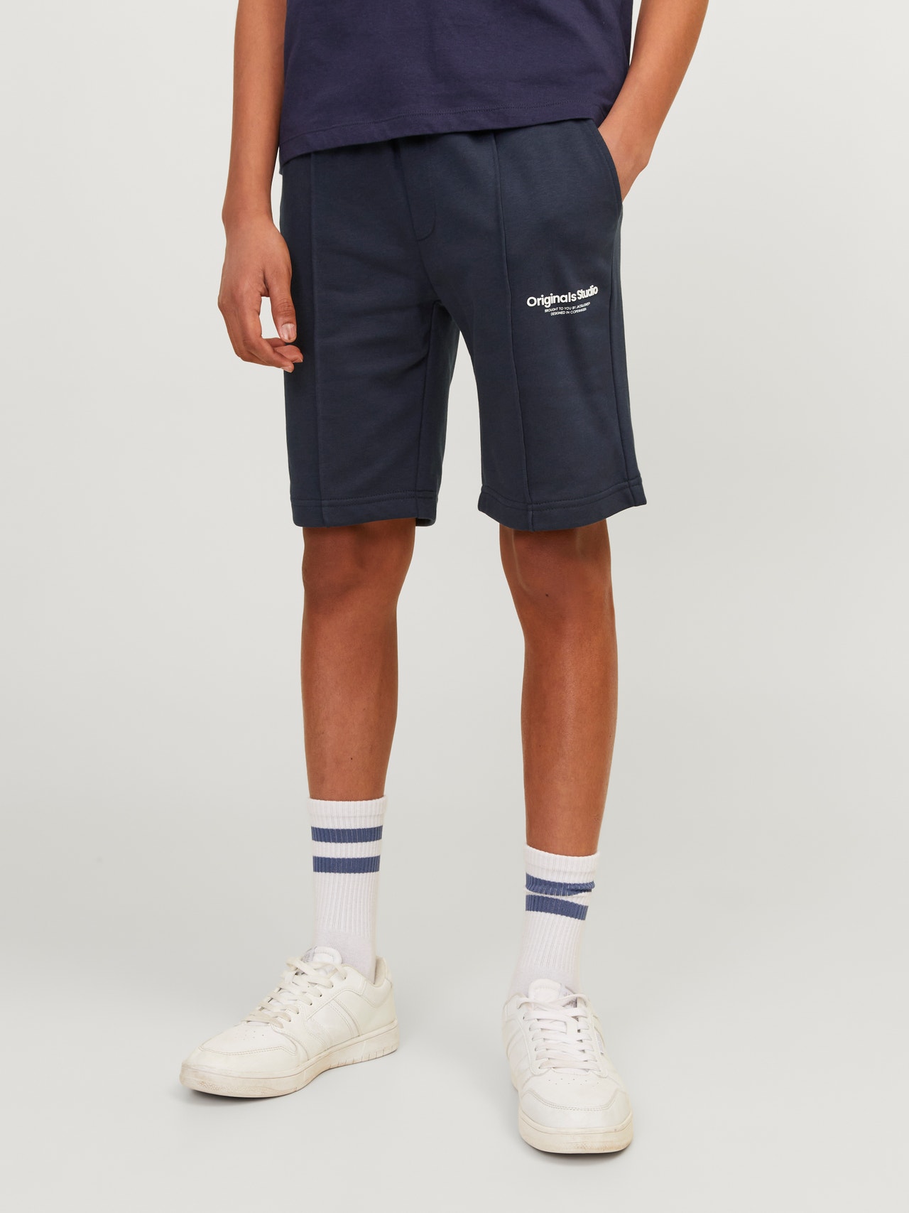 Jack & Jones Loose Fit Sweat shorts Mini -Sky Captain - 12256883