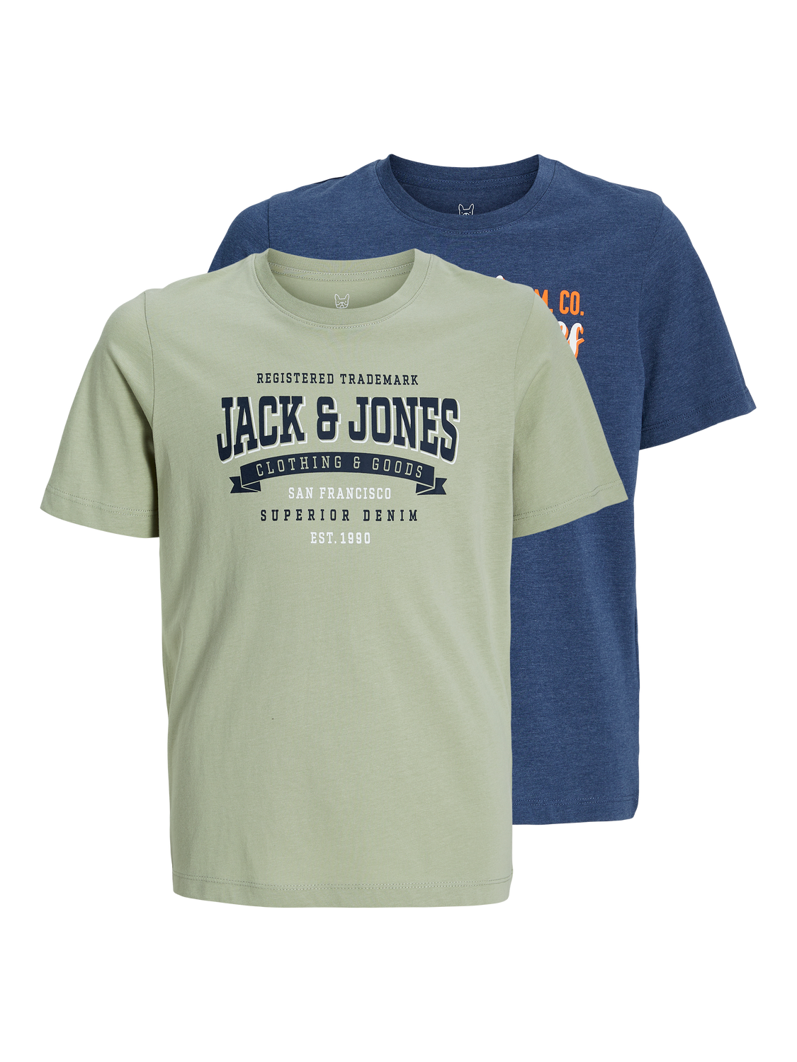 Jack & Jones 2-pack Plain T-shirt For boys -Desert Sage - 12256885