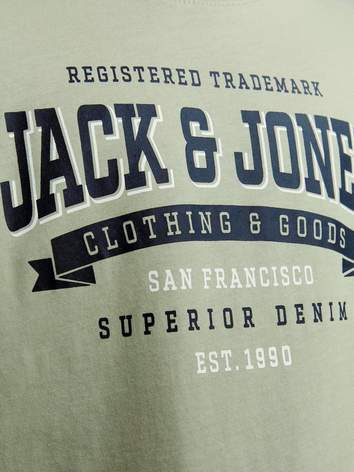 Jack & Jones 2-pack Plain T-shirt For boys -Desert Sage - 12256885