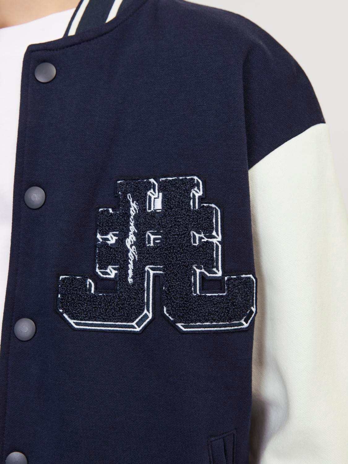 Jack & Jones Printed Crew neck Sweatshirt Mini -Navy Blazer - 12256889