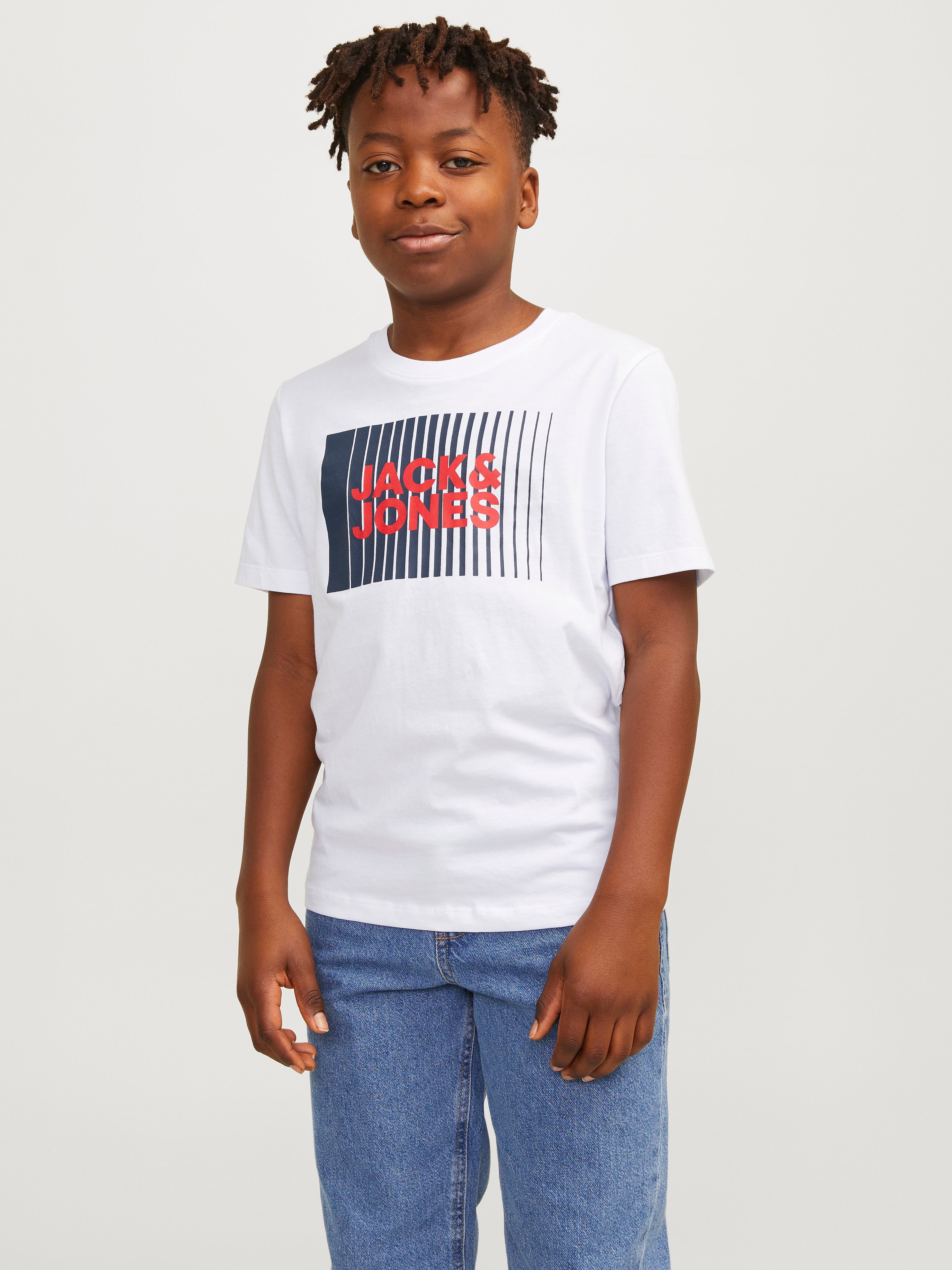 Pack De 2 T-shirt Imprimé Pour Les Garçons - Jack & Jones - Modalova