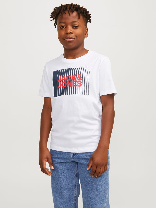 Jack & Jones 2-pakning Trykk T-skjorte For gutter - 12256894