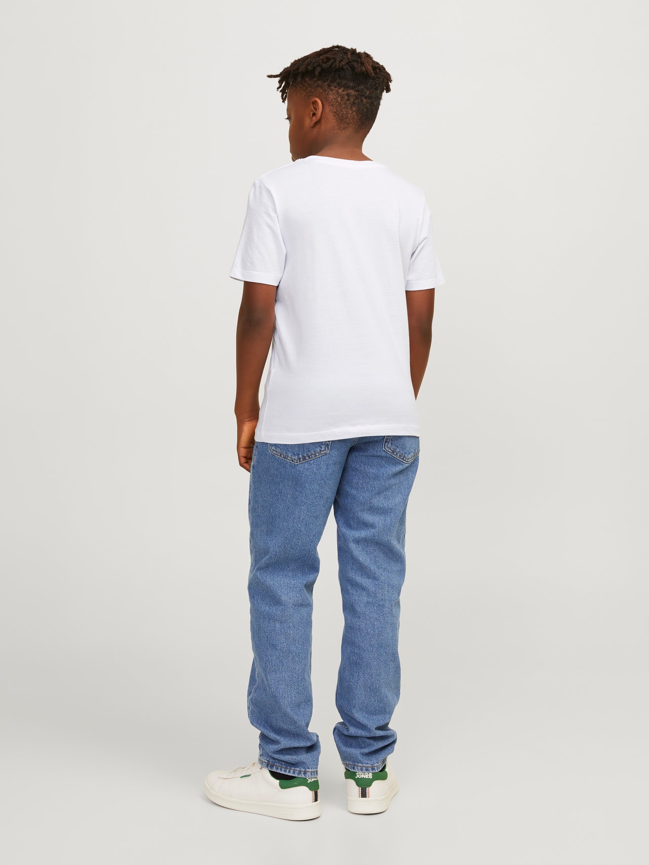 Jack & Jones 2-pakning Trykk T-skjorte For gutter -White - 12256894