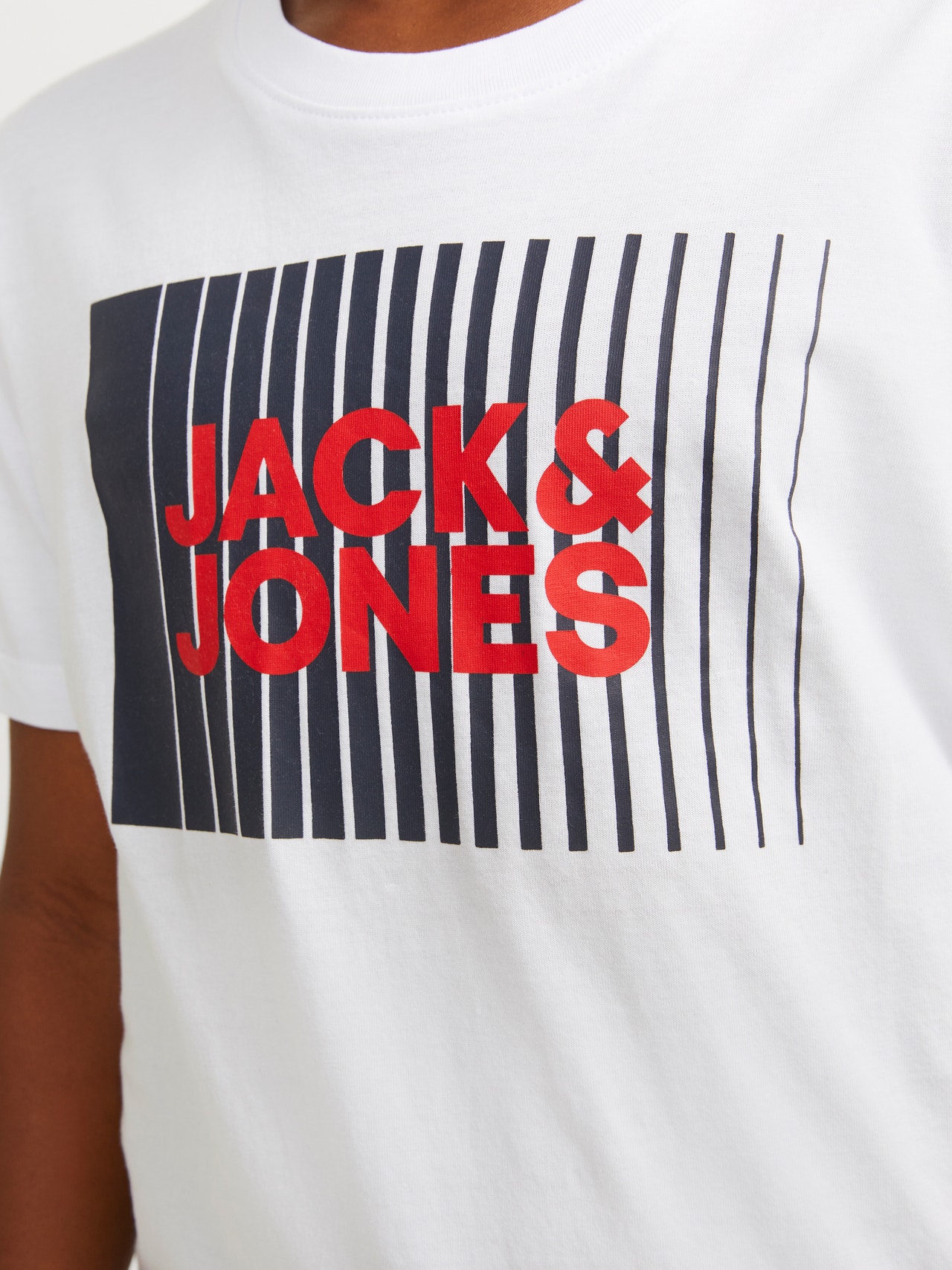 Jack & Jones 2-pakning Trykk T-skjorte For gutter -White - 12256894