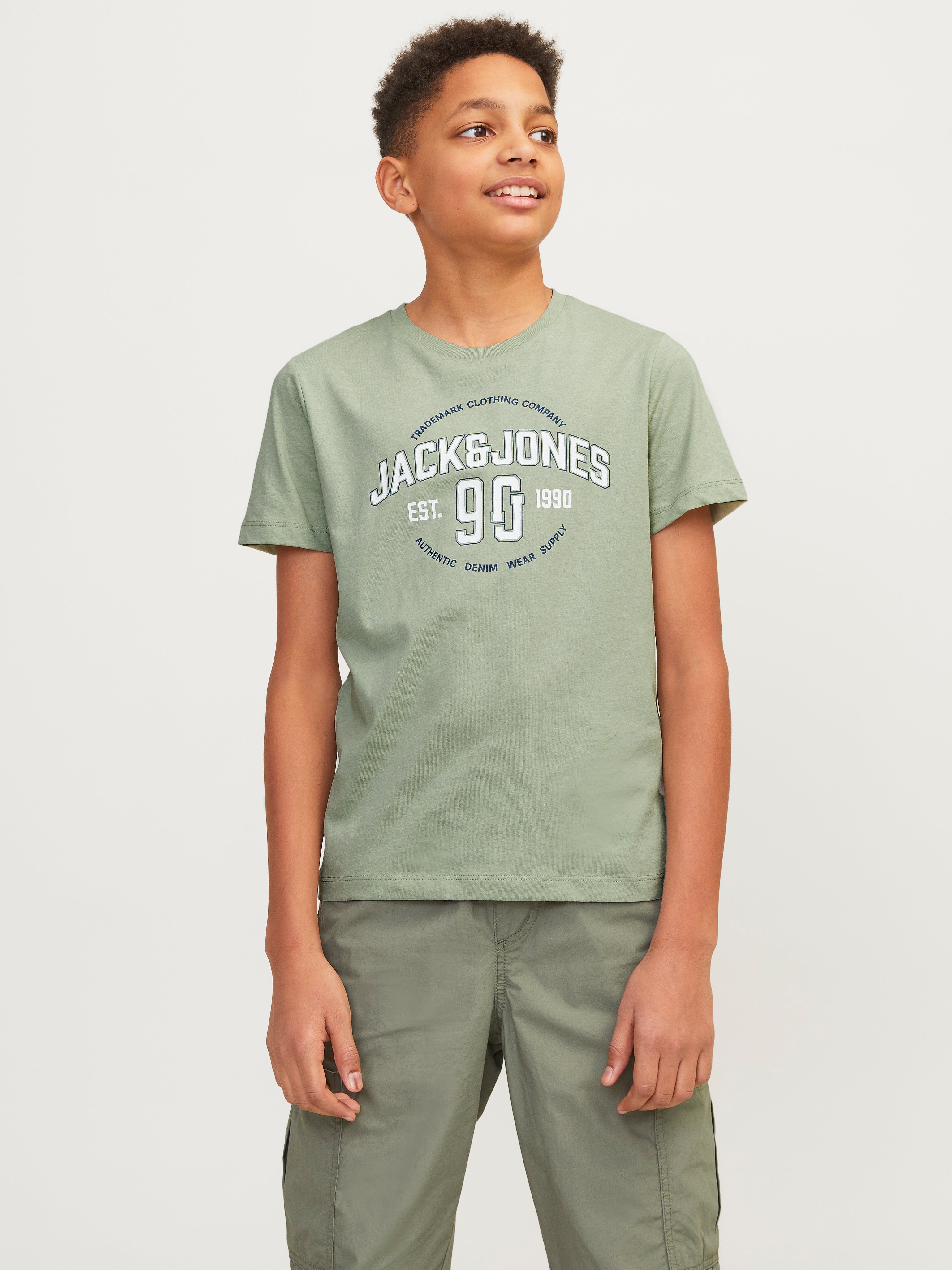 Pack De 2 T-shirt Imprimé Pour Les Garçons - Jack & Jones - Modalova
