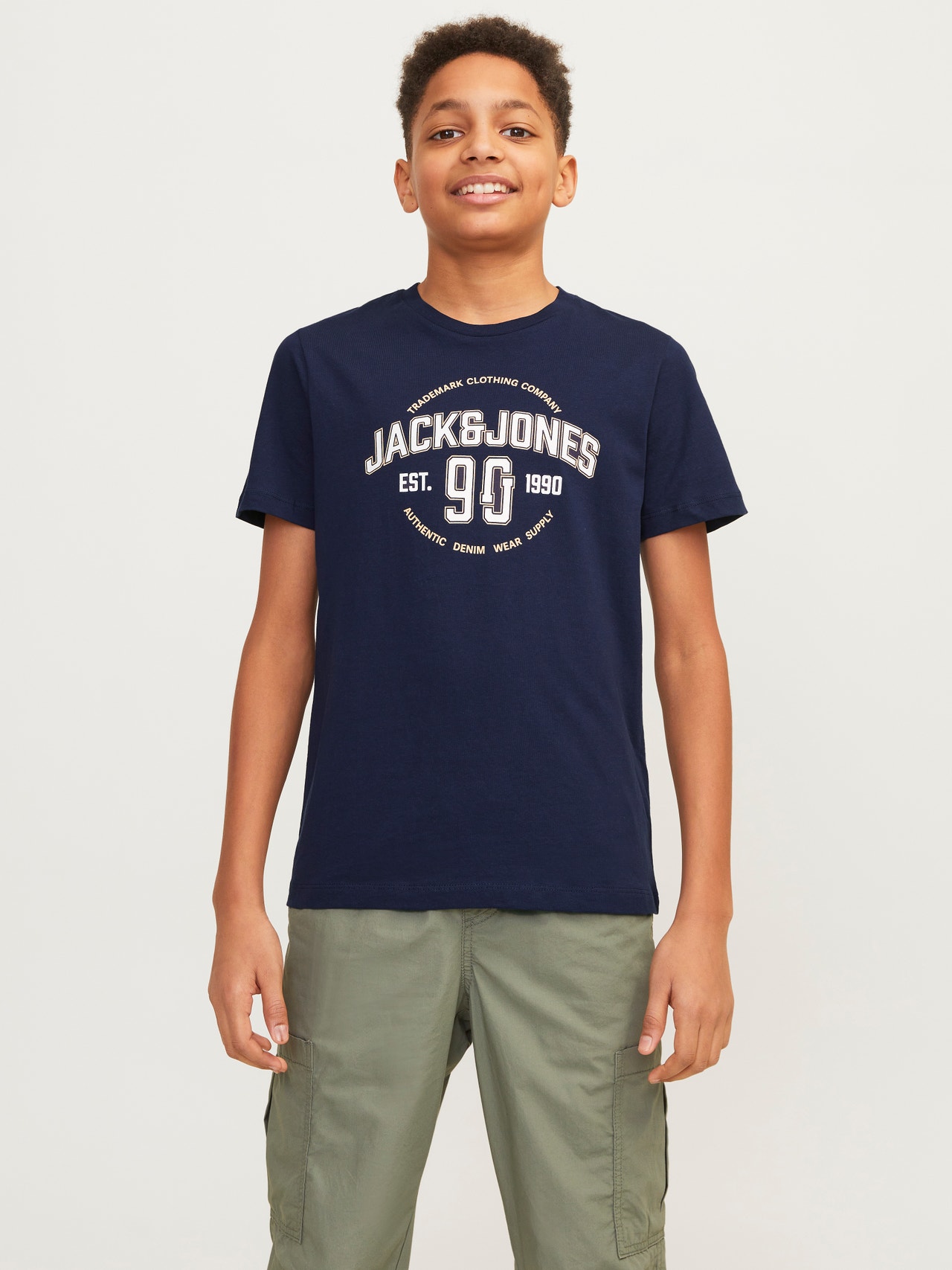 Jack & Jones 2-pakning Trykk T-skjorte For gutter -Desert Sage - 12256906