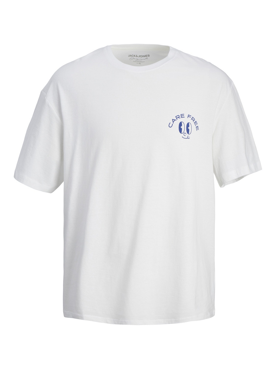 Jack & Jones Painettu Pyöreä pääntie T-paita -Bright White - 12256926
