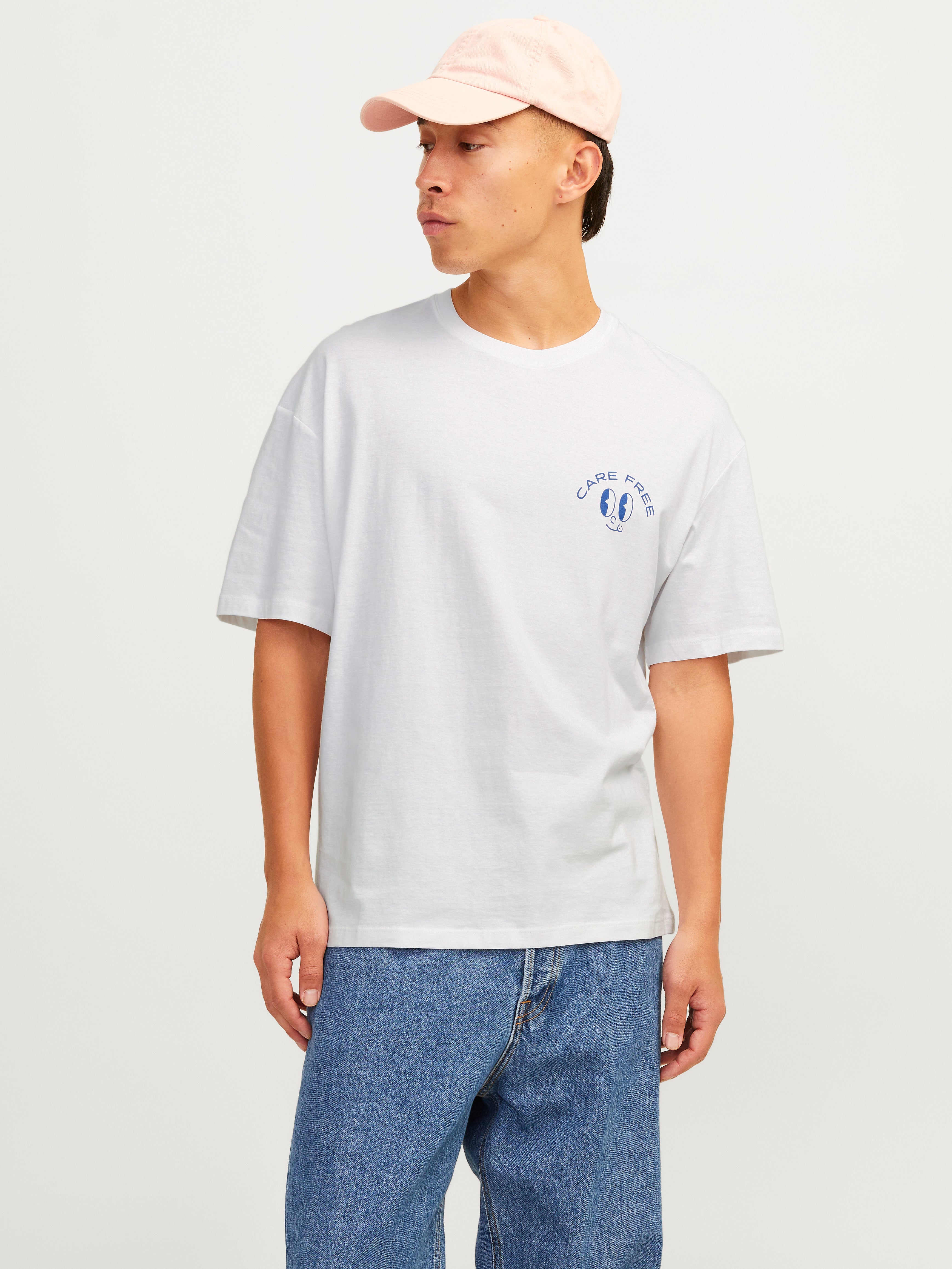 Jack & Jones Printed Crew neck T-shirt -Bright White - 12256926