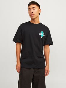 Jack & Jones Gedruckt Rundhals T-shirt -Black - 12256926