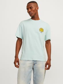 Jack & Jones Printed Crew neck T-shirt -Skylight - 12256926