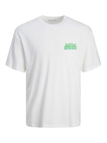 Jack & Jones T-shirt Estampar Decote Redondo -Bright White - 12256928
