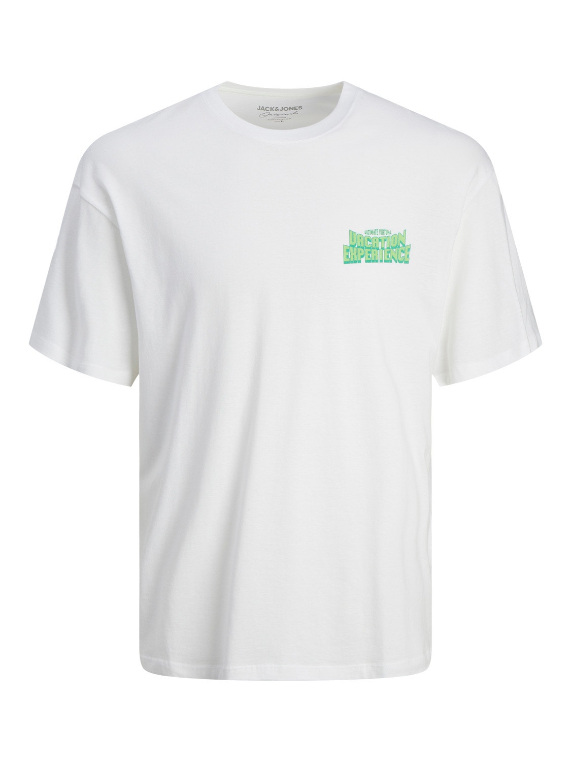Jack & Jones Tryck Rundringning T-shirt -Bright White - 12256928