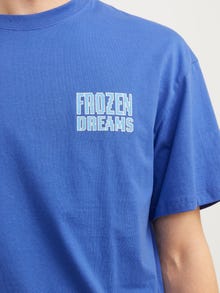 Jack & Jones Nadruk Okrągły dekolt T-shirt -Dazzling Blue - 12256928