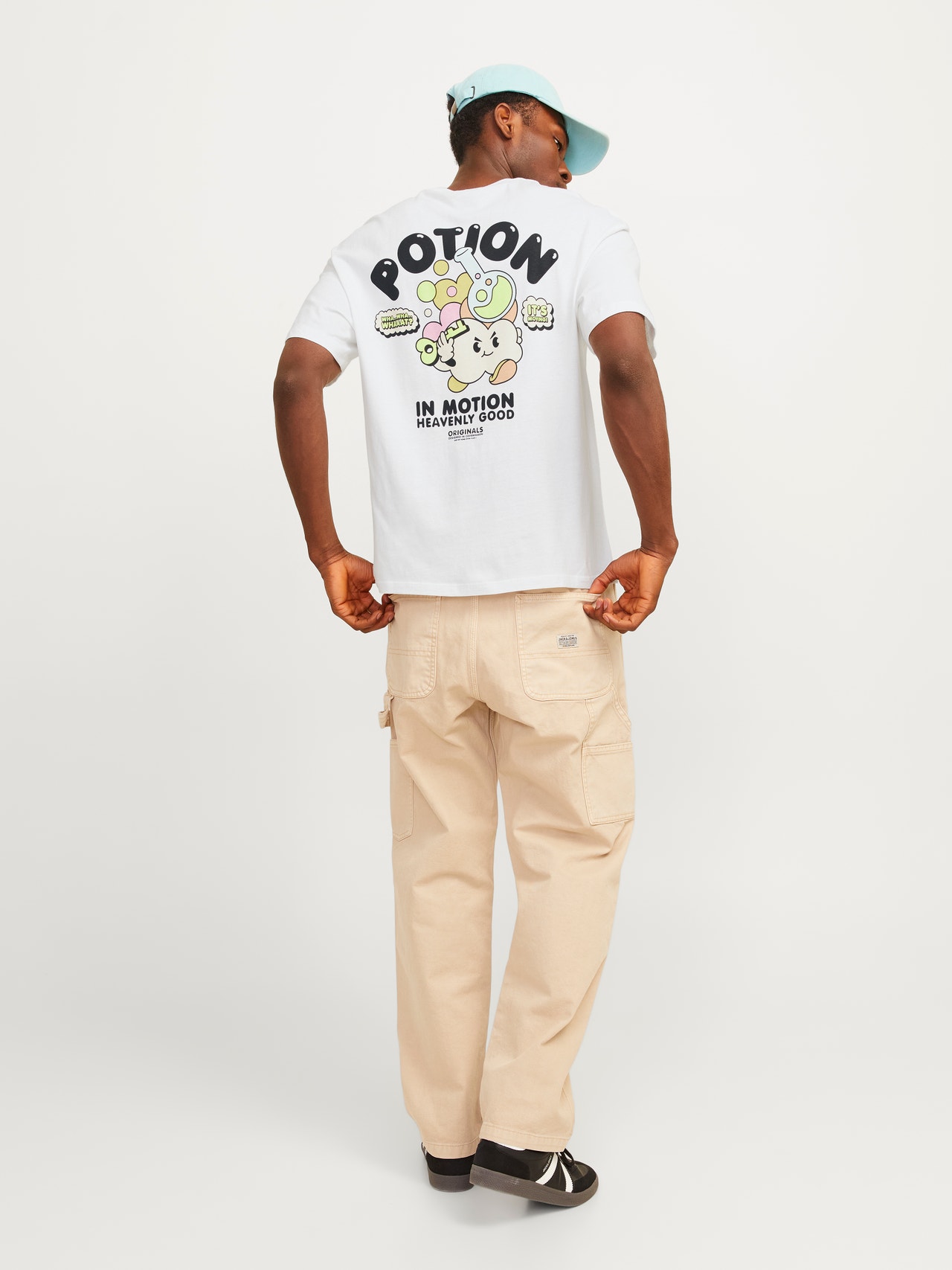 Jack & Jones Printed Crew neck T-shirt -Bright White - 12256929