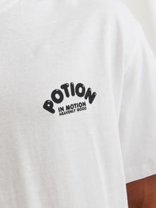 Jack & Jones Printed Crew neck T-shirt -Bright White - 12256929