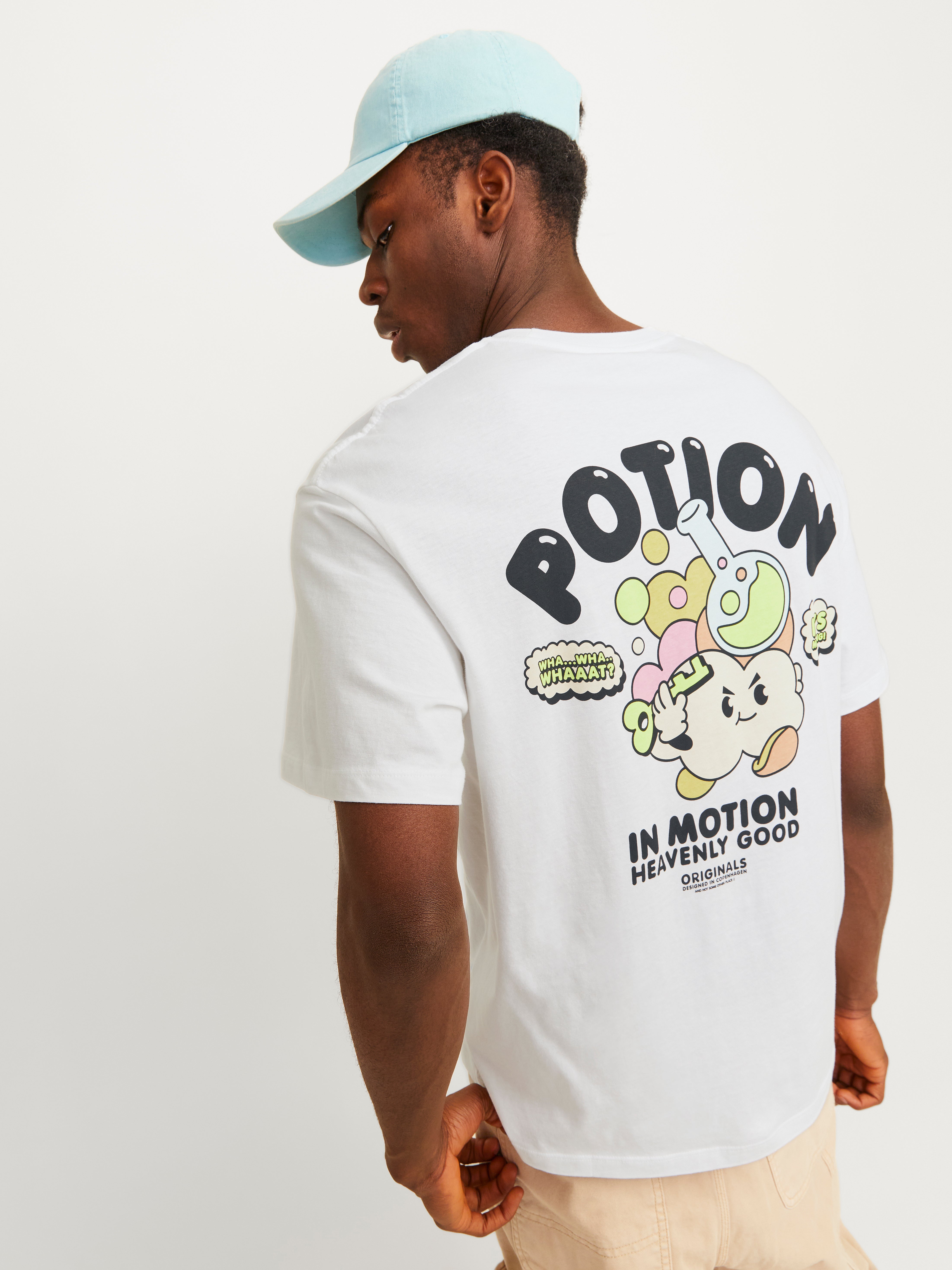 Jack & Jones Printed Crew neck T-shirt -Bright White - 12256929