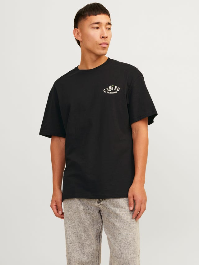 Jack & Jones Nadruk Okrągły dekolt T-shirt - 12256929