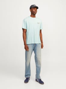 Jack & Jones Printed Crew neck T-shirt -Skylight - 12256929