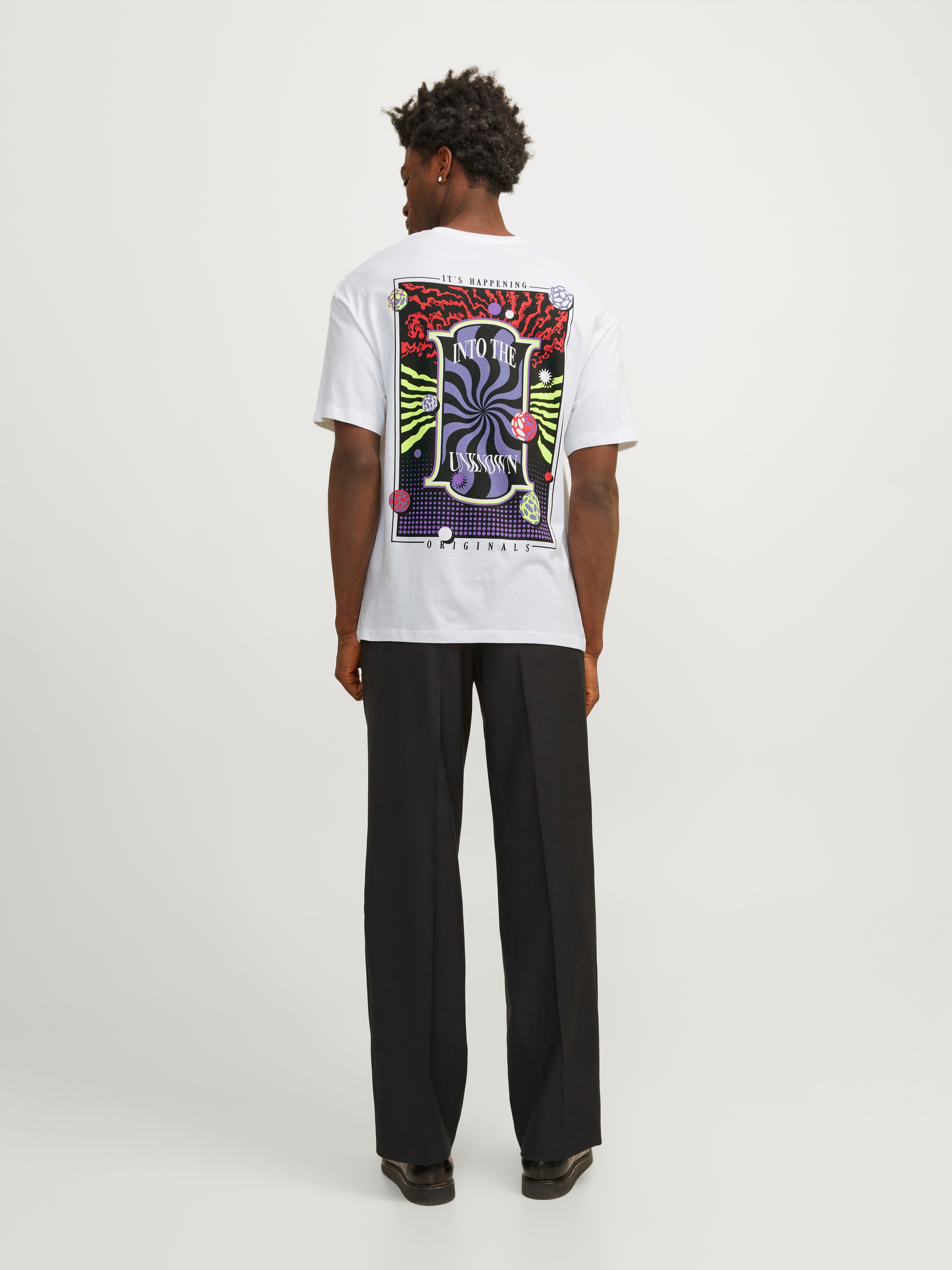 Jack & Jones Printed Crew neck T-shirt -Bright White - 12256930