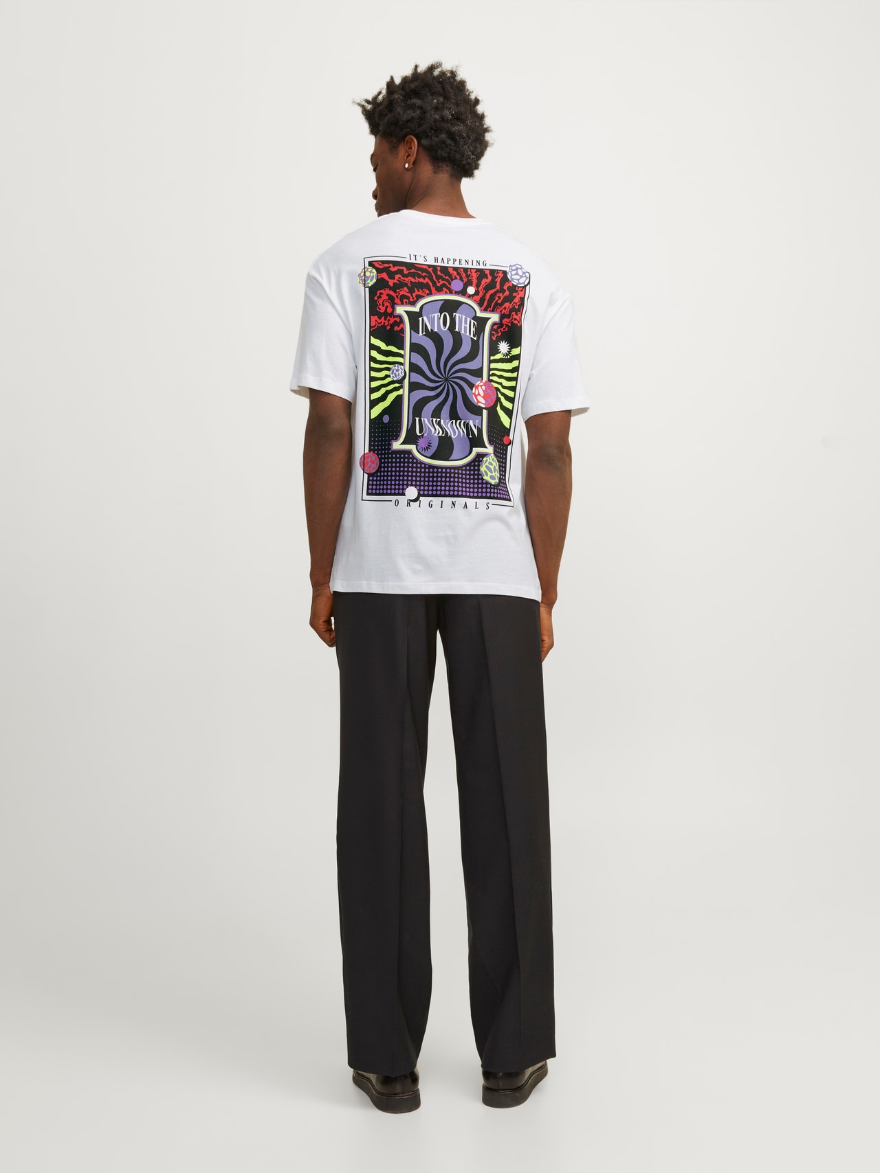 Jack & Jones Printed Crew neck T-shirt -Bright White - 12256930