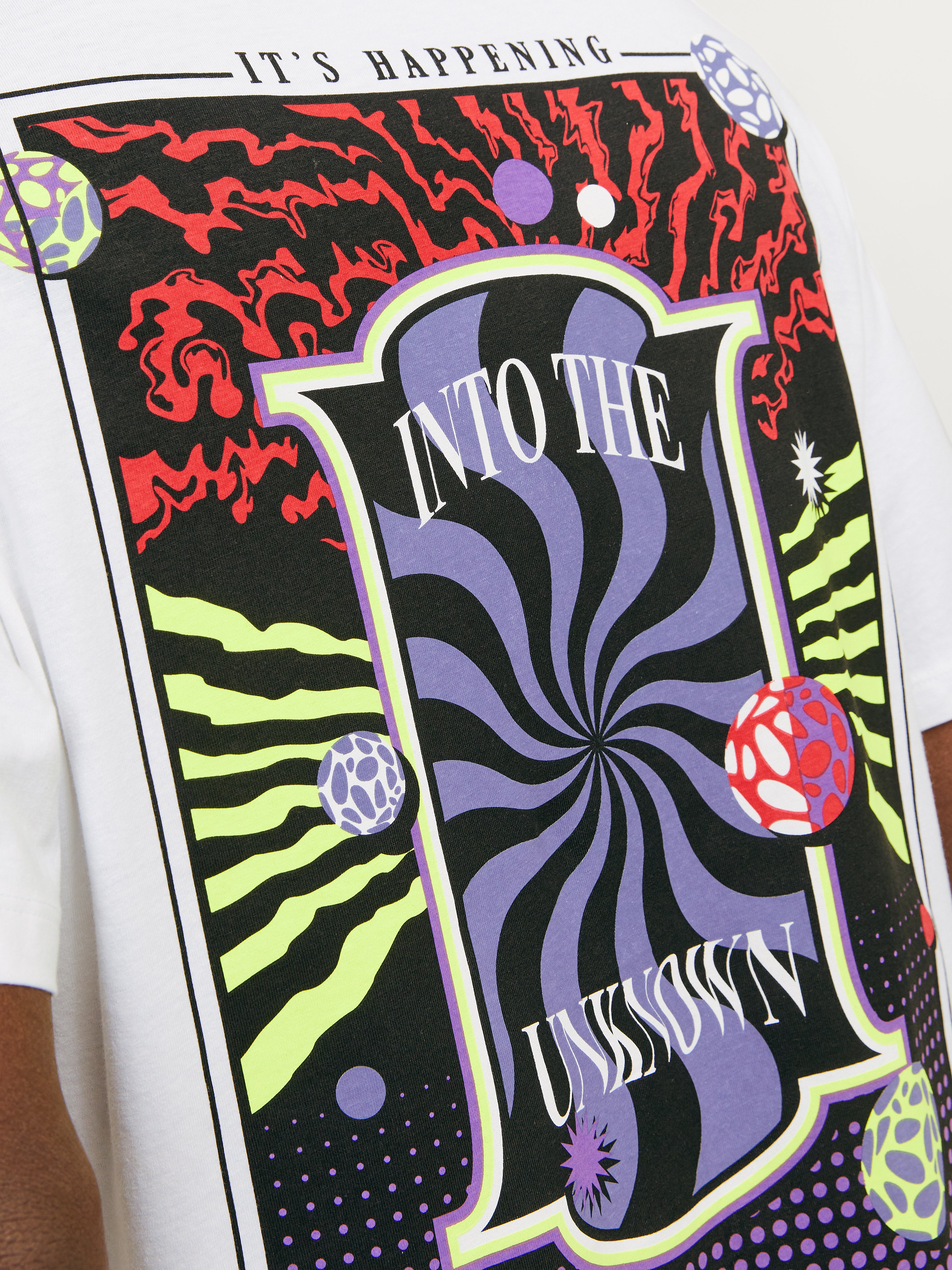 Jack & Jones Printed Crew neck T-shirt -Bright White - 12256930