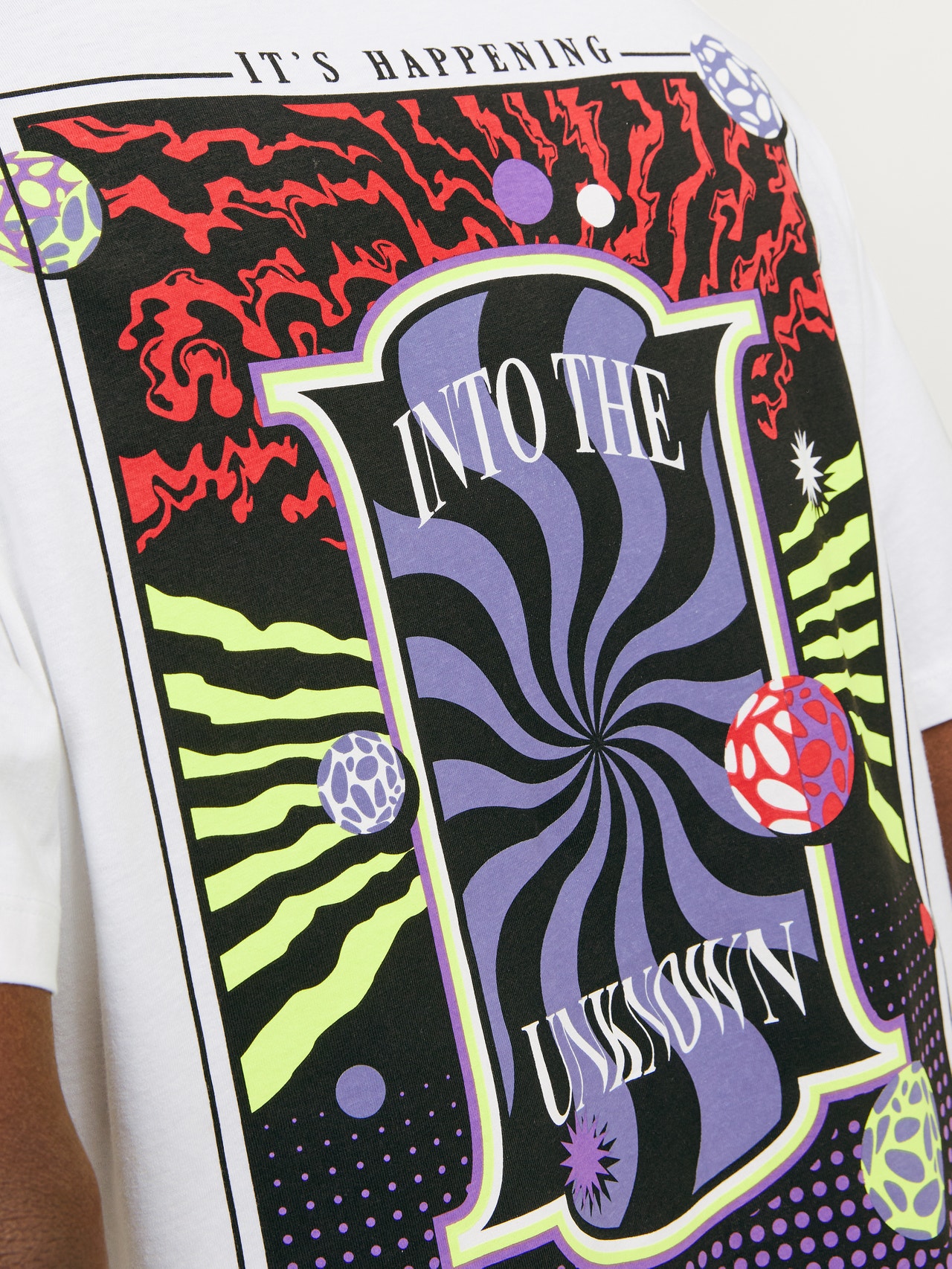 Jack & Jones Printed Crew neck T-shirt -Bright White - 12256930