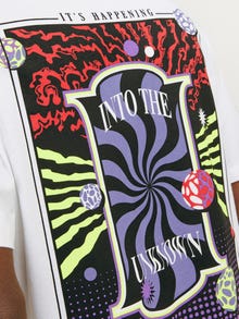 Jack & Jones Printed Crew neck T-shirt -Bright White - 12256930