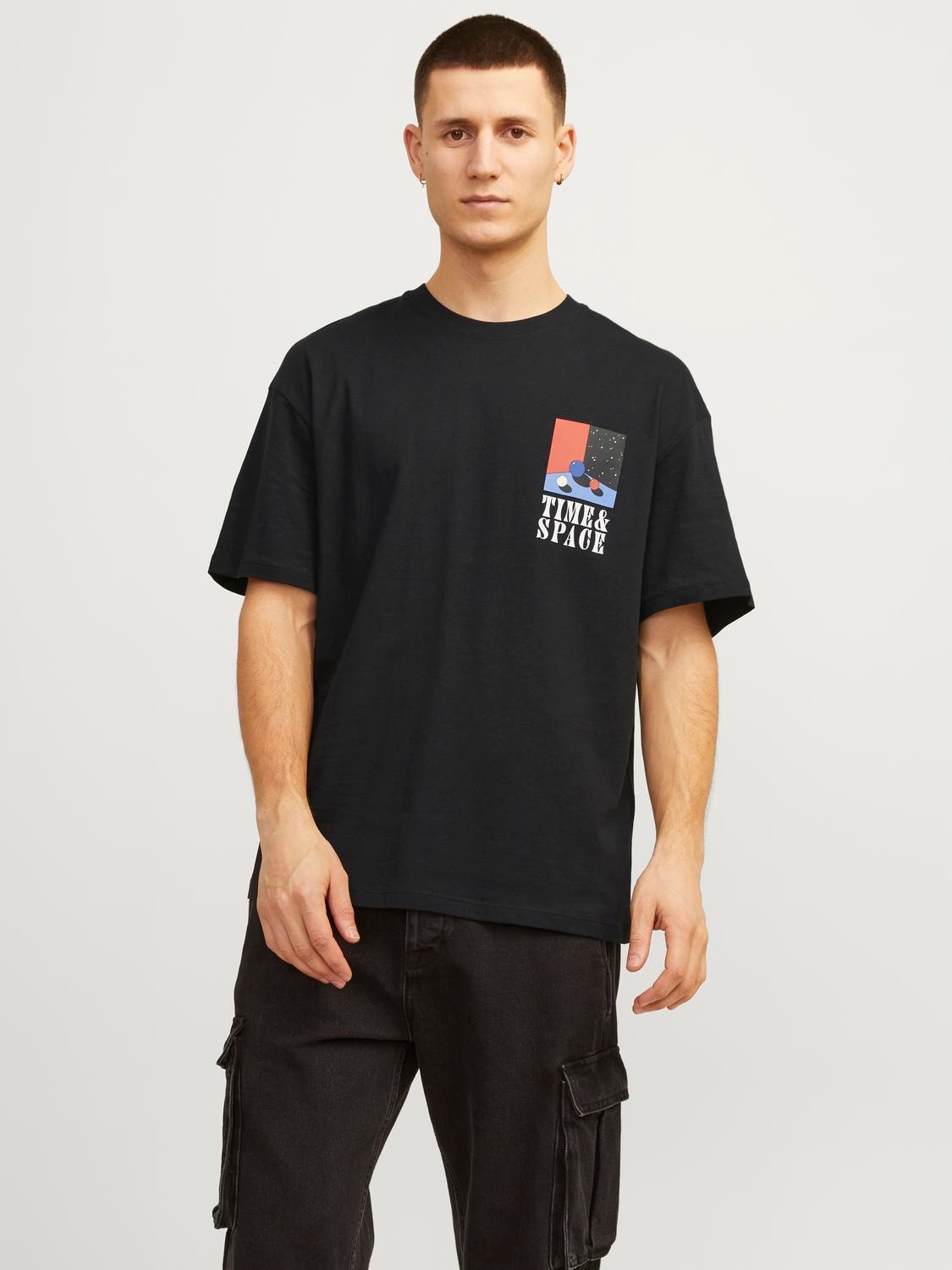 Jack & Jones Trykk O-hals T-skjorte -Black - 12256930