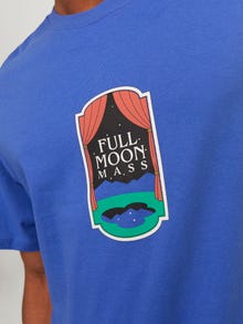 Jack & Jones Tryck Rundringning T-shirt -Dazzling Blue - 12256930