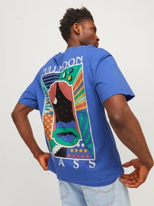 Jack & Jones T-shirt Imprimé Col rond -Dazzling Blue - 12256930