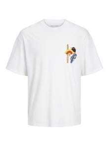 Jack & Jones Gedrukt Ronde hals T-shirt -Bright White - 12256932