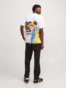 Jack & Jones T-shirt Estampar Decote Redondo -Bright White - 12256932