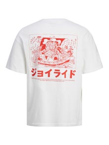 Jack & Jones Tryck Rundringning T-shirt -Bright White - 12256932