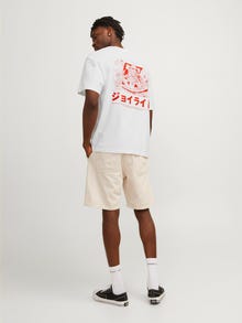 Jack & Jones Gedrukt Ronde hals T-shirt -Bright White - 12256932