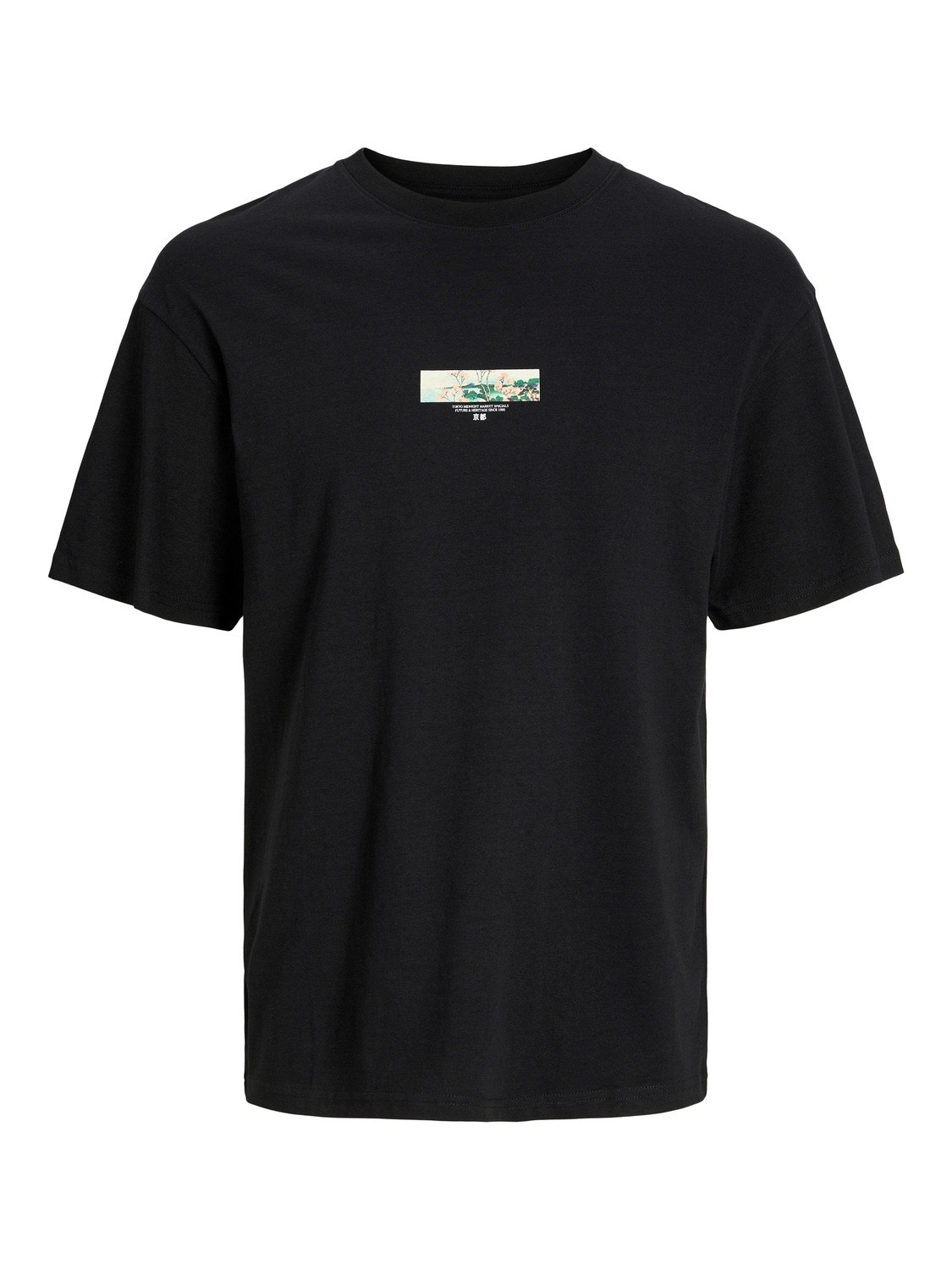 Jack & Jones Printed Crew neck T-shirt -Black - 12256932