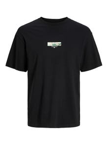 Jack & Jones Tryck Rundringning T-shirt -Black - 12256932